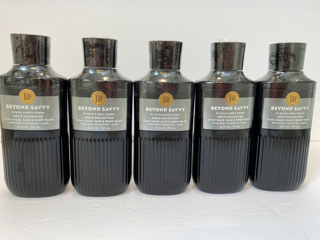 Men's 3-in-1 Hair Face Body Wash Lot of 5, 10 oz Each