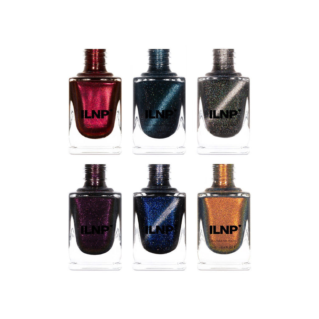 ILNP Coven Collection Nail Polish Set - Eerie Midnight Shades, 6 Colors