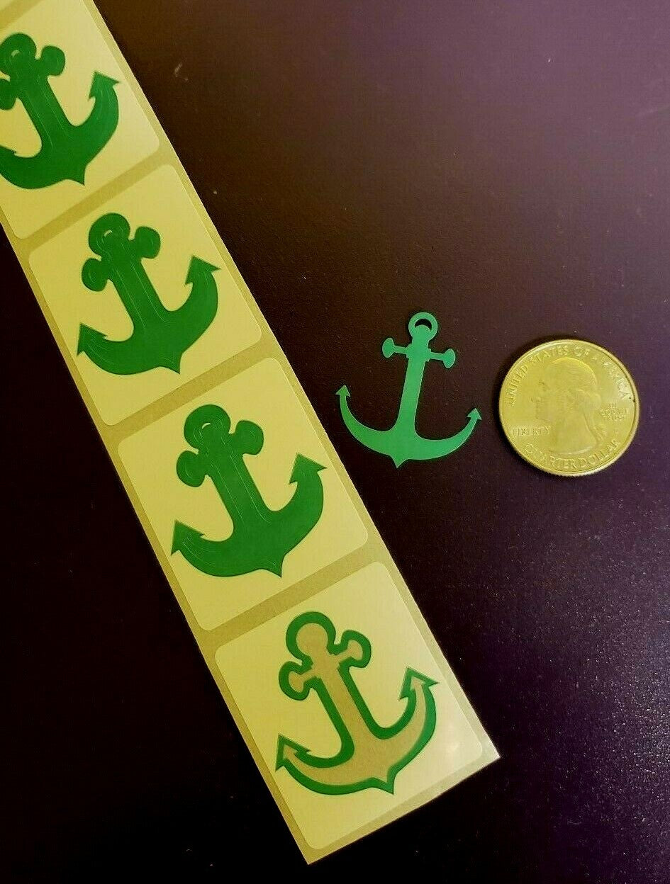 50 Teal Anchor Tanning Body Stickers for Crafts & Body Art