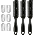Hair Razor Comb Set with Replaceable Blades for Hair Thinning & Styling