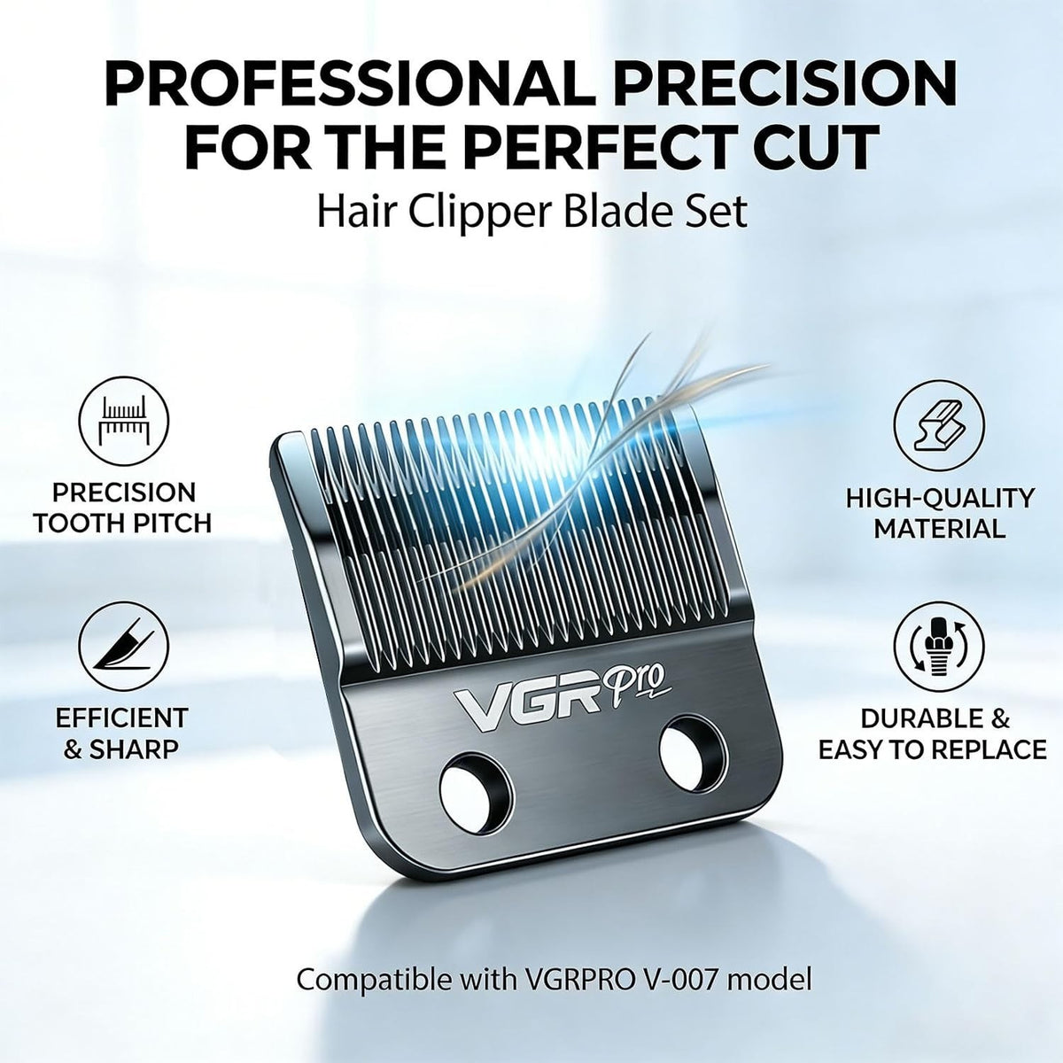 Hair Clipper Replacement Blade Set for V-007 - Professional Grooming
