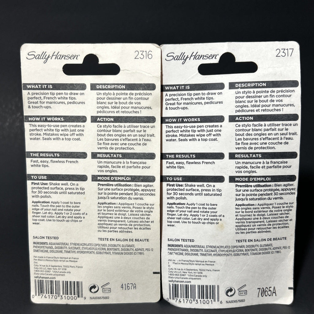 French Manicure White Pen with Traditional or Fine Tip for Nail Art