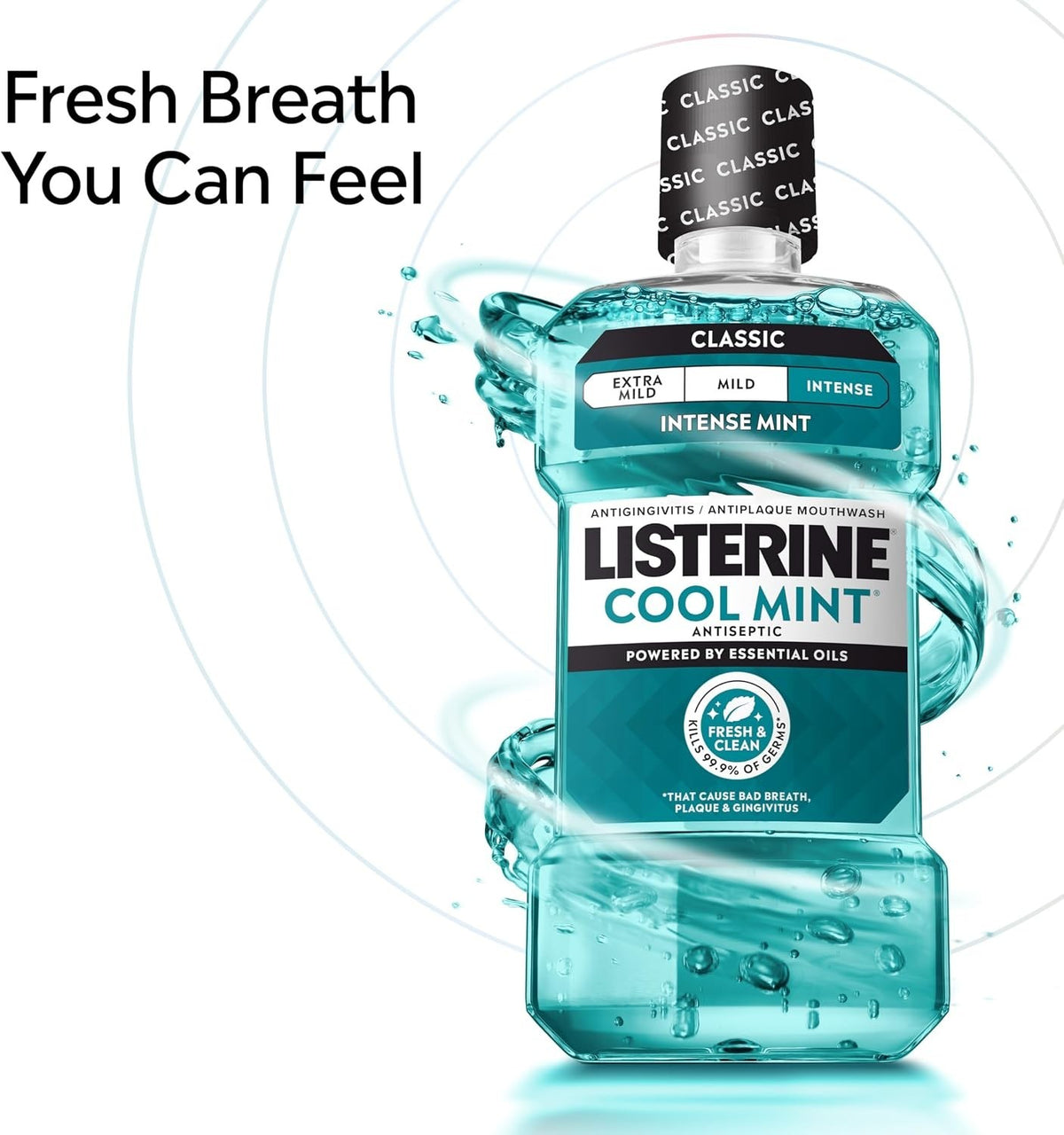 Antiseptic Mouthwash with Cool Mint Flavor - 1.5L 2-Pack