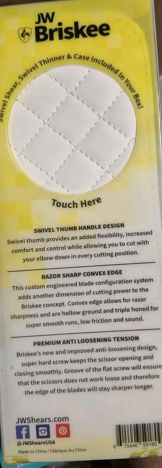 Briskee 5.5” Swivel Shear Combo with 40T Swivel Thinner & Case