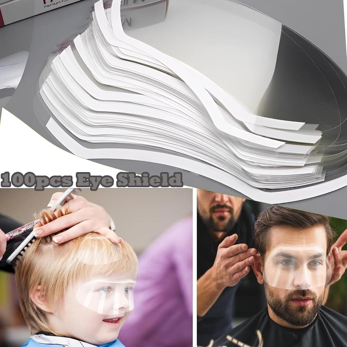 Disposable Face Shields for Shower & Salon Use - 100 Pack