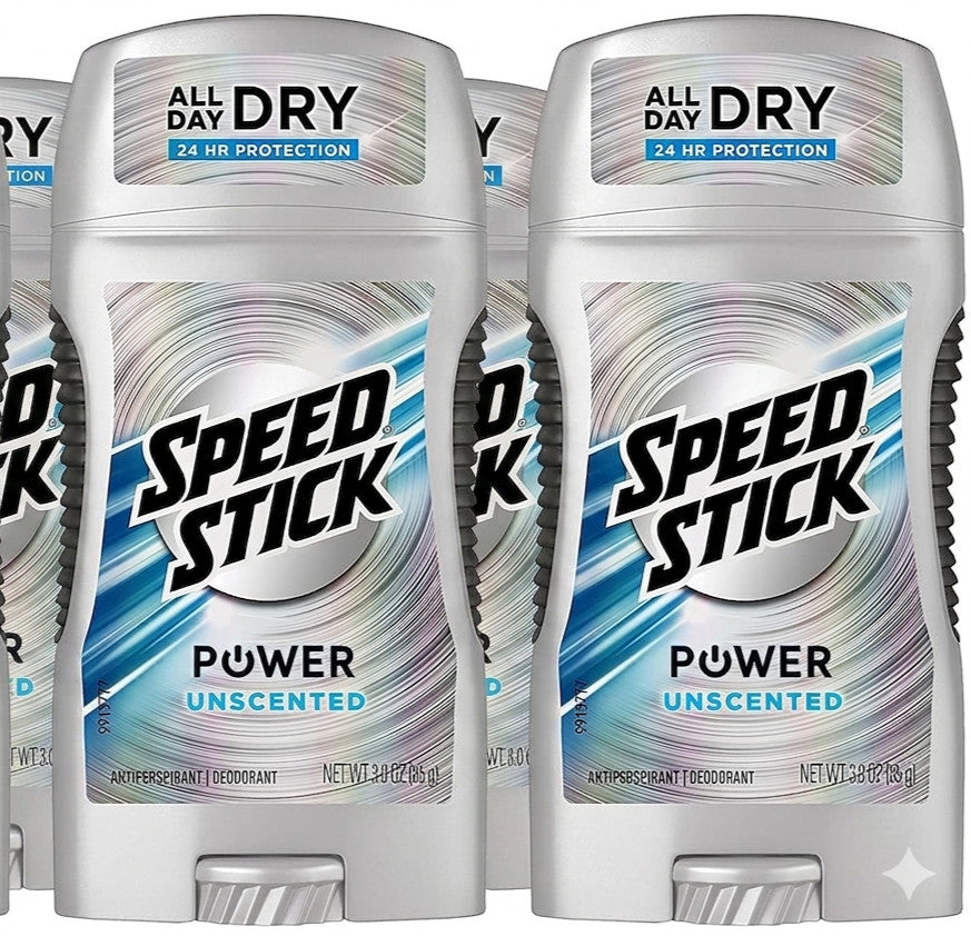 Speed Stick Power Unscented Anti-Perspirant Deodorant 3 Oz - 4 Pack