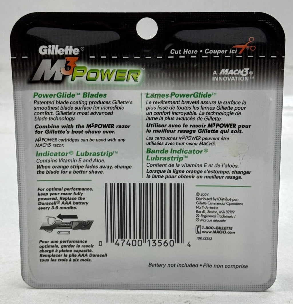 Gillette M3 Power 8 Cartridges - Scuffed Packaging, Men’s Razor Refills