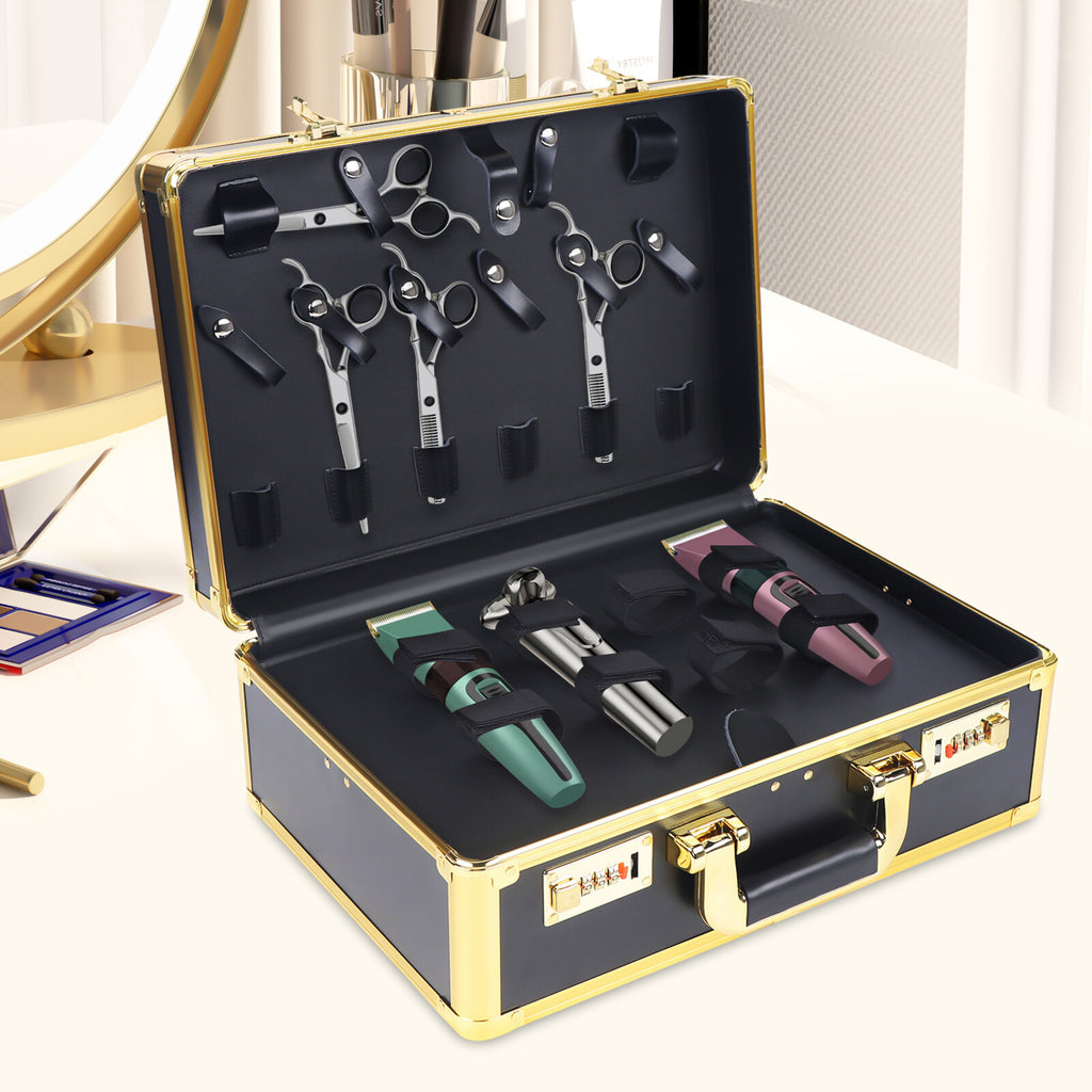 Barber Tool Organizer Case with Lock - Portable Hairdressing & Makeup Storage