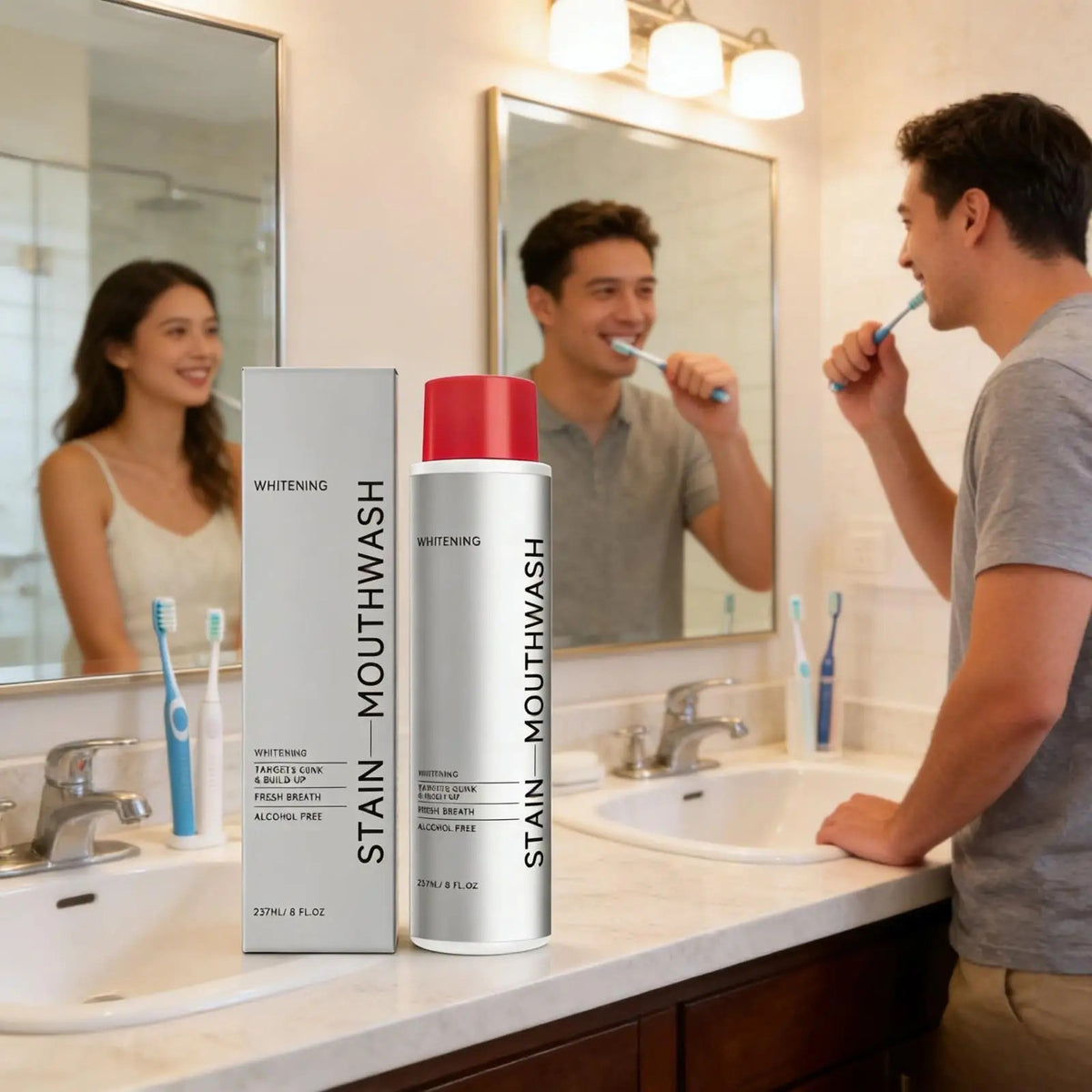 Whitening Mouthwash for Stain Removal & Fresh Breath - 237ml