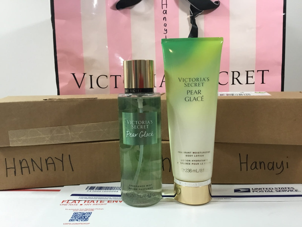 Victoria's Secret Pear Glace Fragrance Mist & Body Lotion Set 8.4 oz