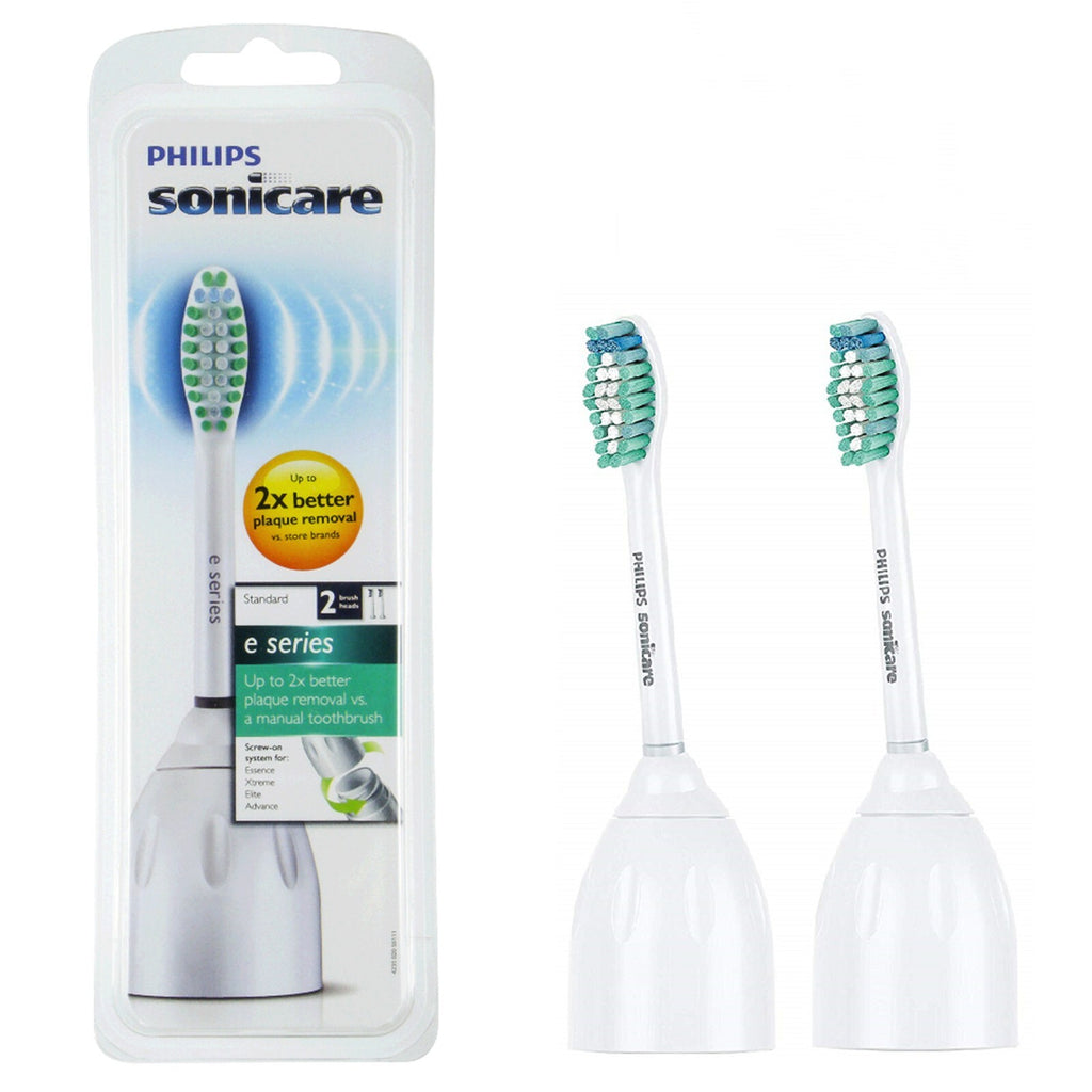 2-Pack Philips Sonicare E-Series HX7002 Replacement Toothbrush Heads - Sealed, Fits All Essence 5000 Series
