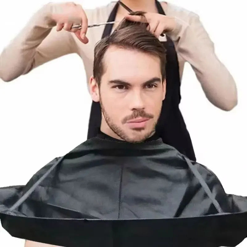 Breathable Haircut Umbrella Cape for Home & Salon Use - Foldable & Protective