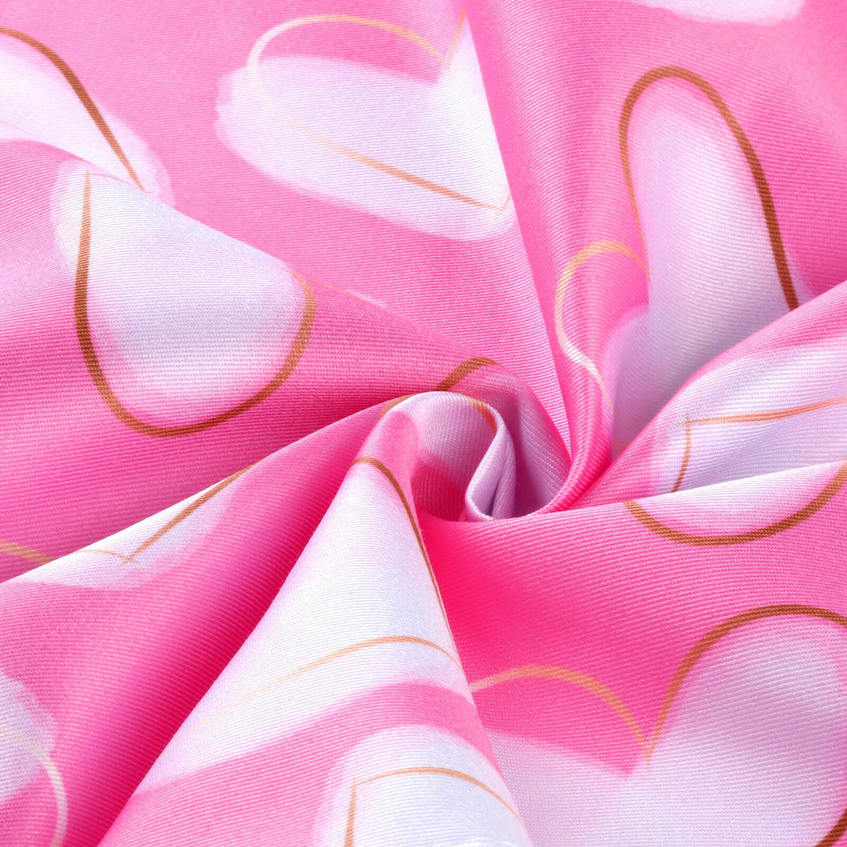 Pink Heart Bib Apron Waterproof Bleach Proof for Hairdressers & Food Service