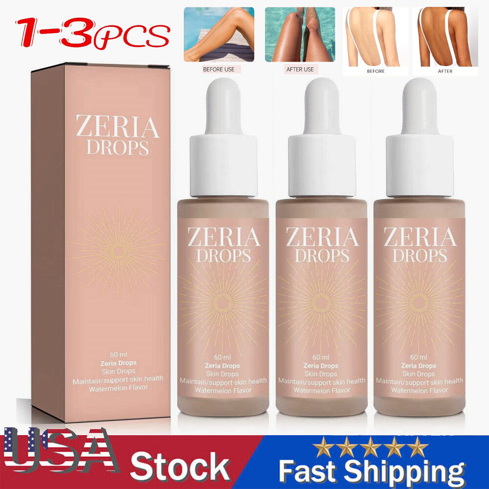Natural Sunless Tanning Drops - Melanin Boost for Healthy Glow, 1-3 Pack
