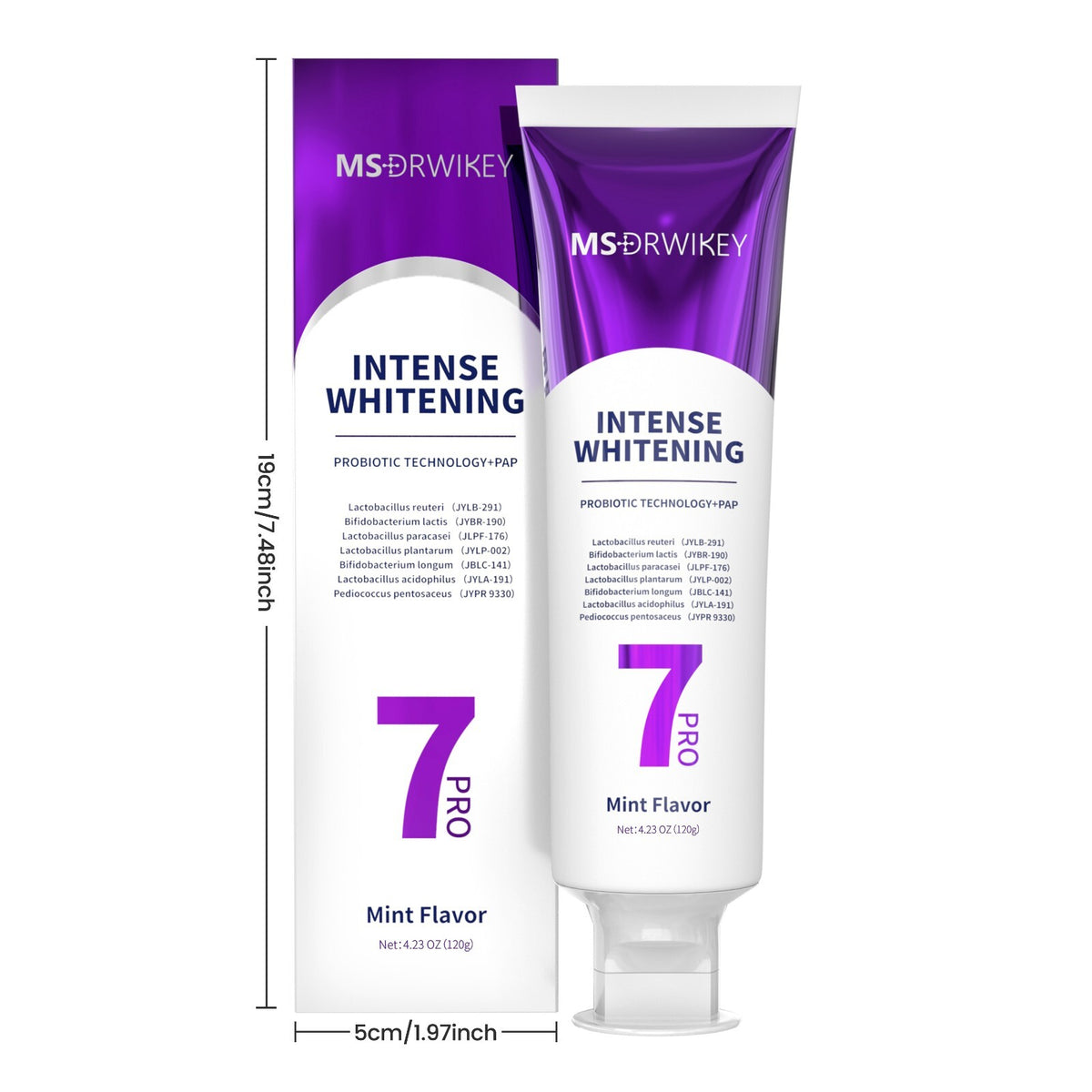Whitening Toothpaste with 7 Probiotics - Powerful Oral Care, 4.23 oz
