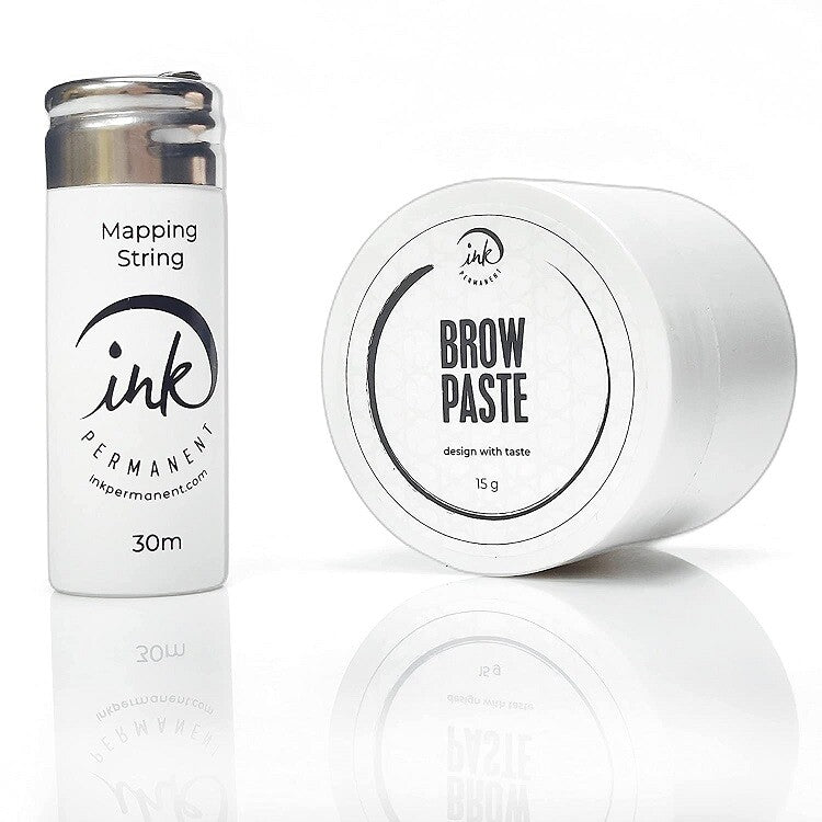 White Brow Paste 15g & White Pre-Inked Mapping String Kit 100 ft