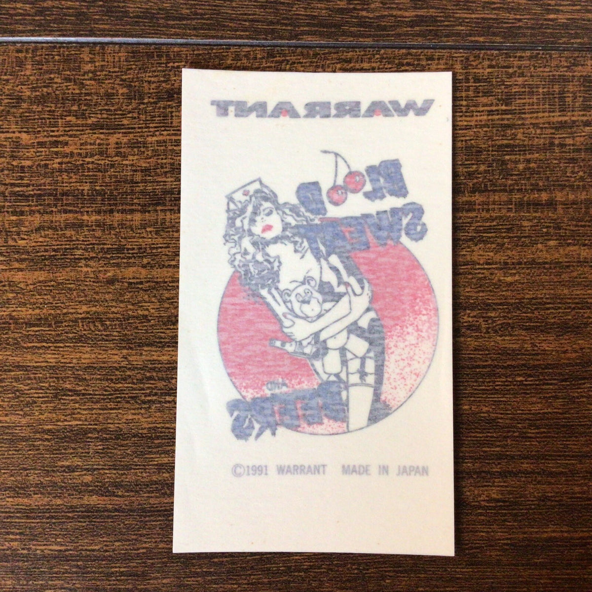 Temporary Tattoo Rock & Roll Band Blood Sweat and Beers Vintage 1991