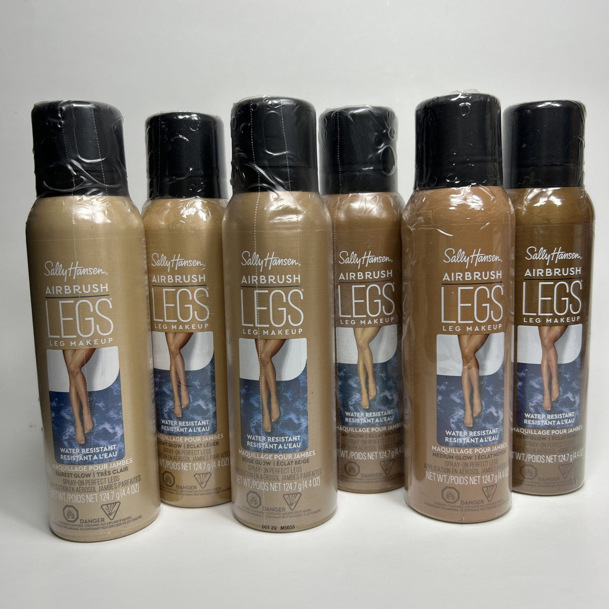 Water-Resistant Leg Makeup Spray - Airbrush Finish, Multiple Colors