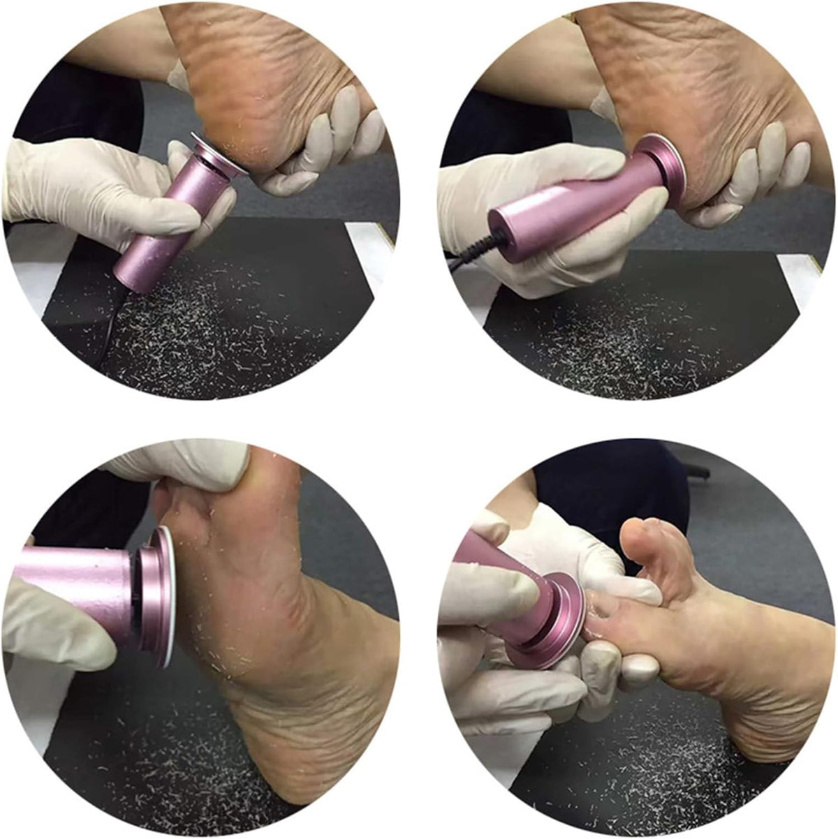 Electric Foot File Callus Remover with 60 Sandpaper Discs - Adjustable Speed Pedicure Tool