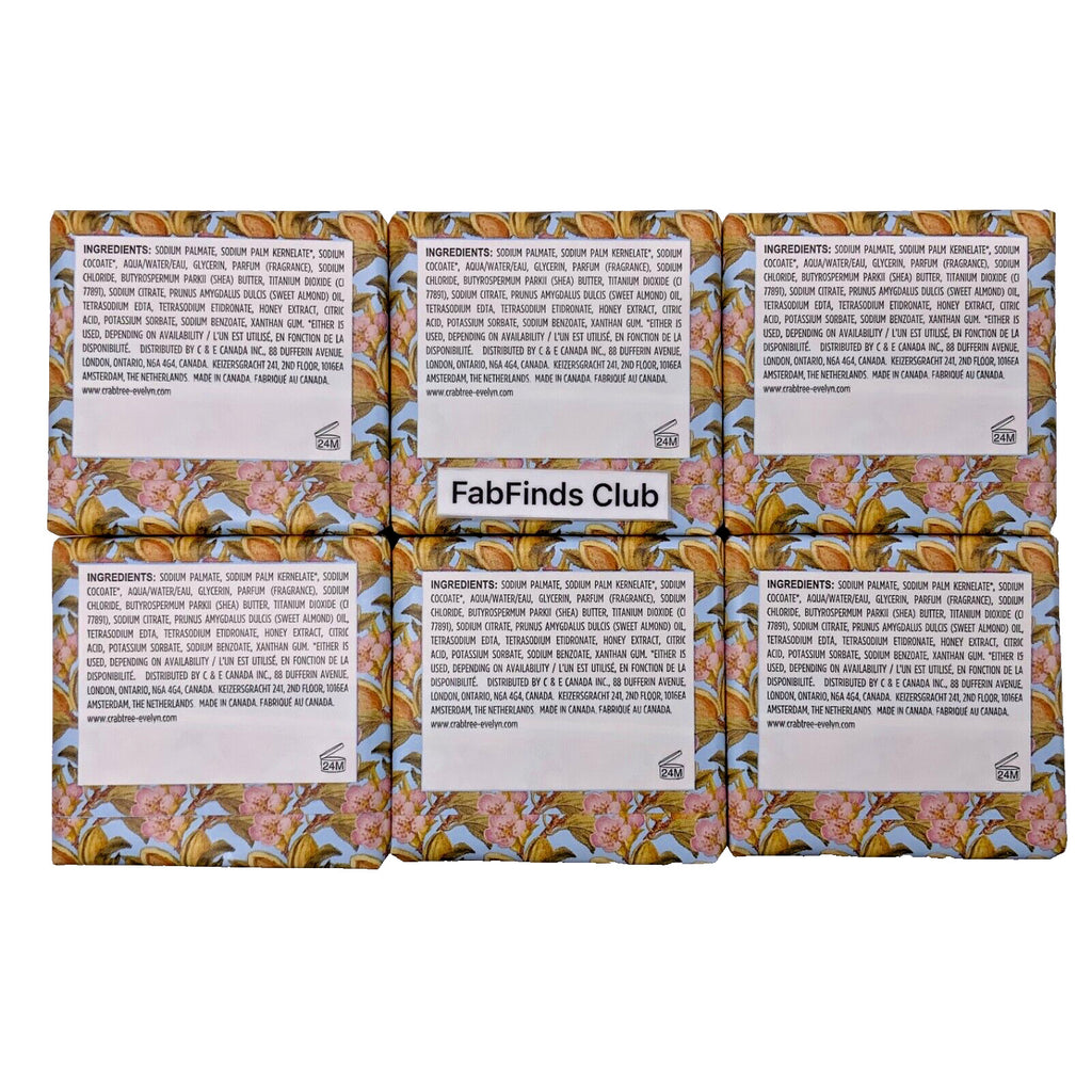 Almond & Honey Triple Milled Bar Soap Set - 6 Pack, Travel Size