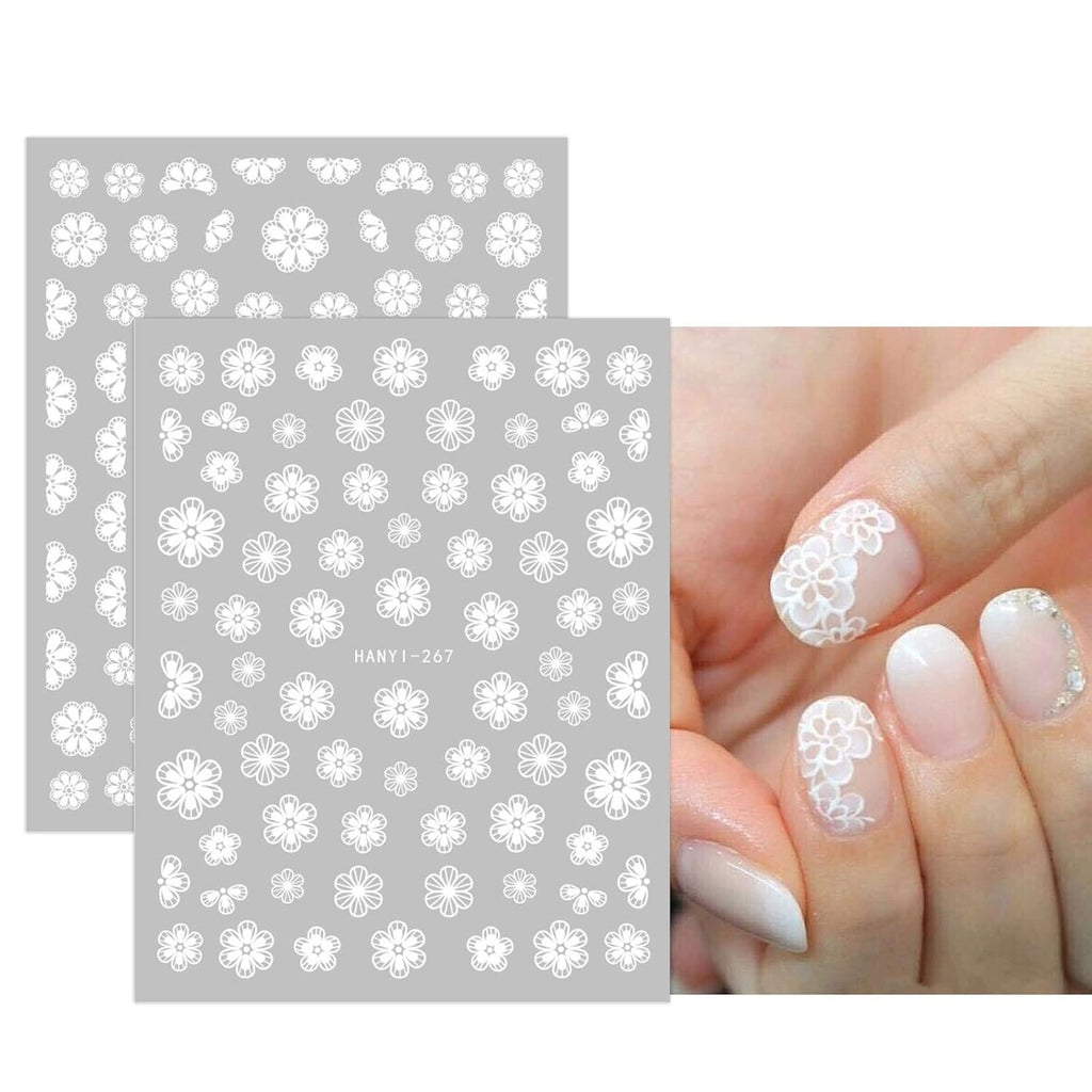 Spring Flower Nail Art Stickers Set - Self-Adhesive Decals for Nails