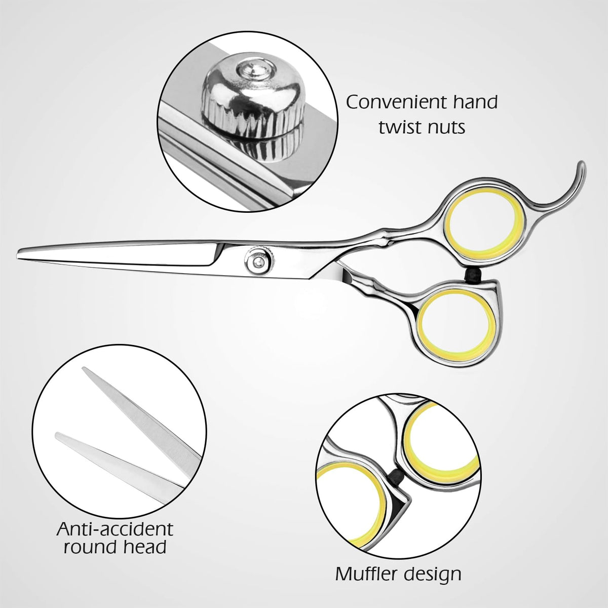 Professional Hair Cutting Scissors and Thinning Shears for Barbers and Hairdressers