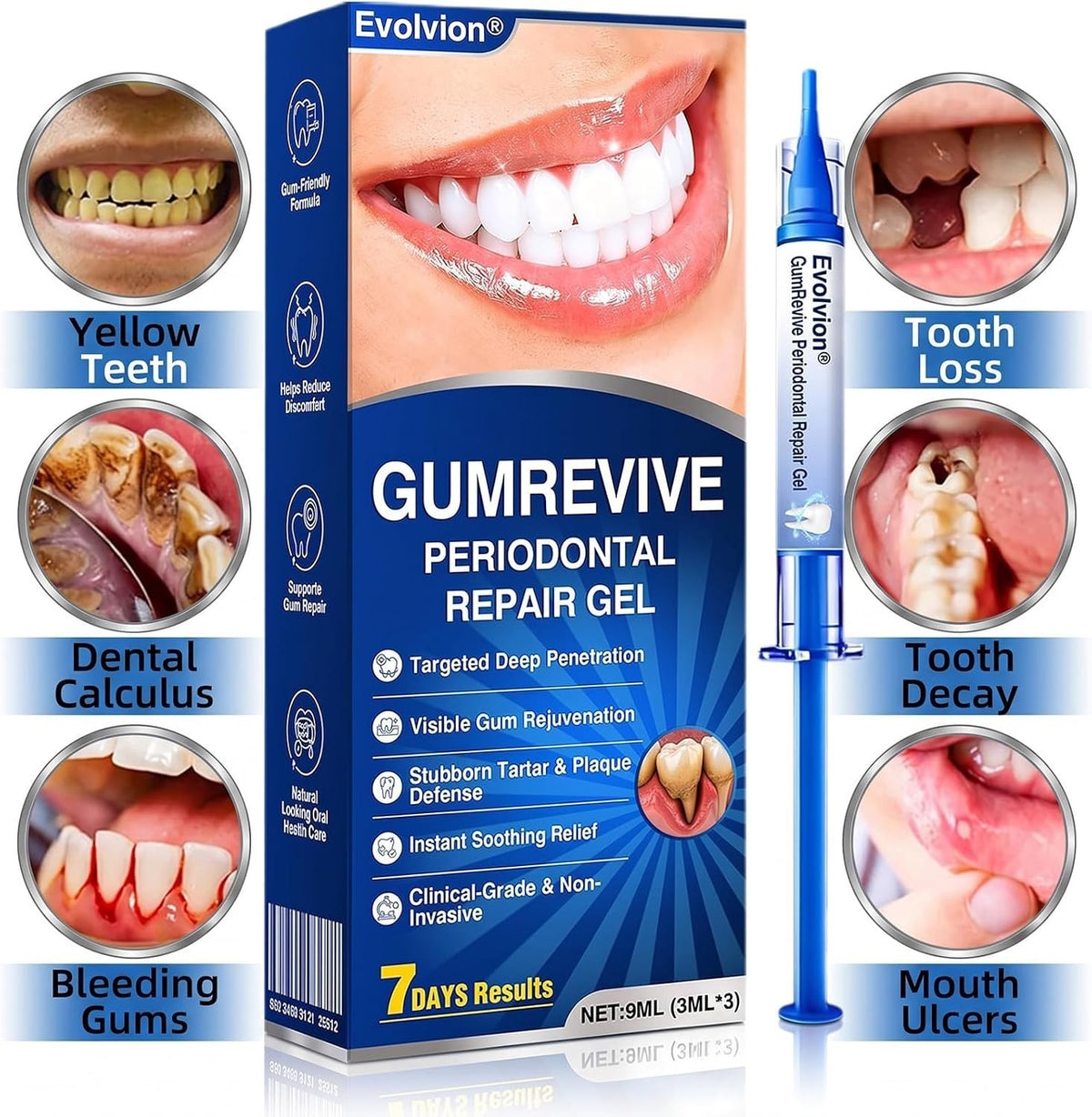 GumRevive Periodontal Repair Gel for Gum & Teeth Health - Fresh Mint