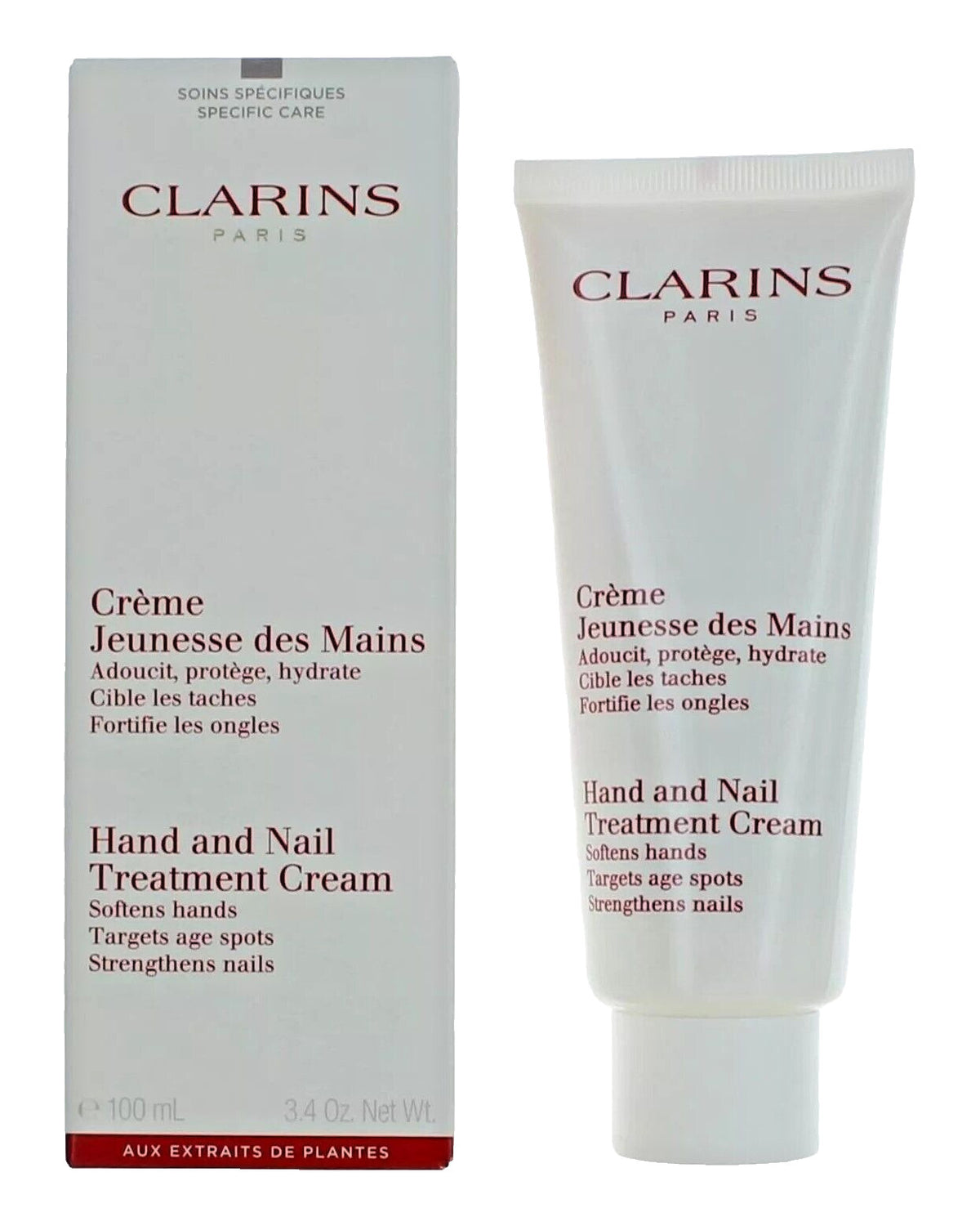 Clarins Hand & Nail Treatment Cream 100ml Seal Tube - Hydrating & Repairing