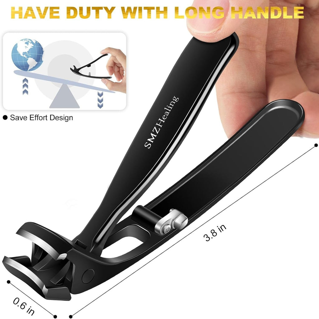 Heavy-Duty Toenail Clippers for Seniors Thick Nails Large Angled Head