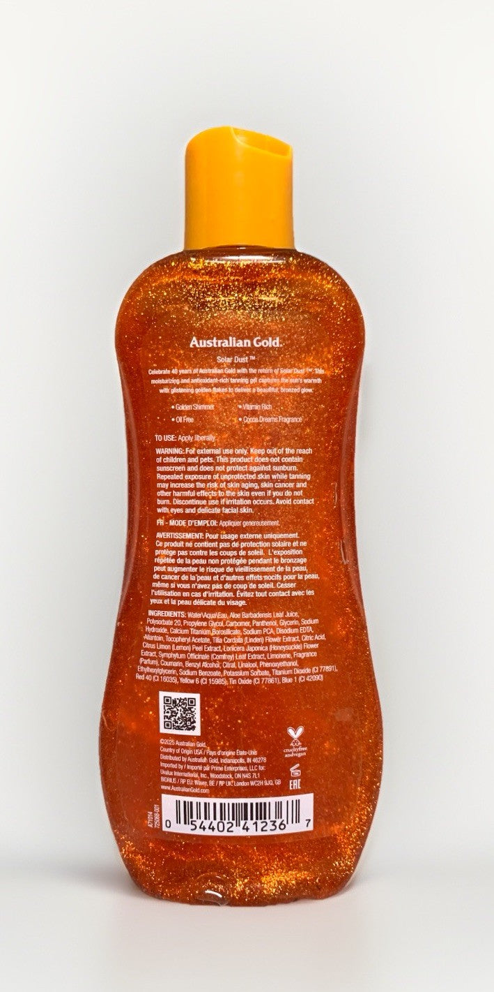 Australian Gold Solar Dust Dark Tanning Power Gel 8oz - Sunless Tan