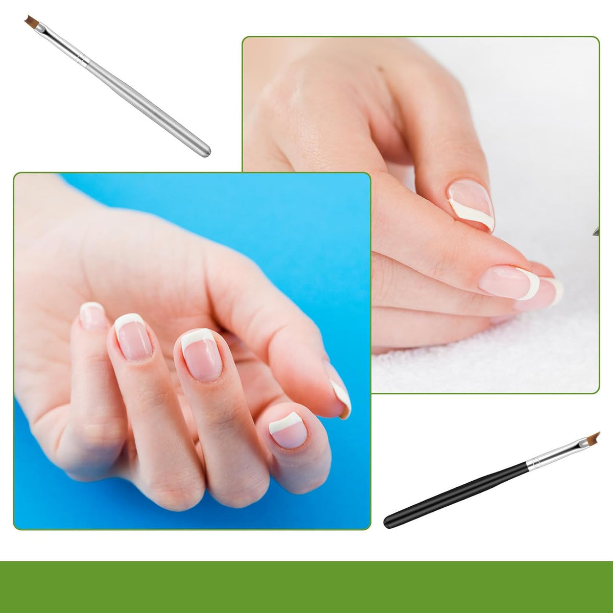 6-Piece Nail Art Brush Set for French Tips UV Gel & Acrylic Painting