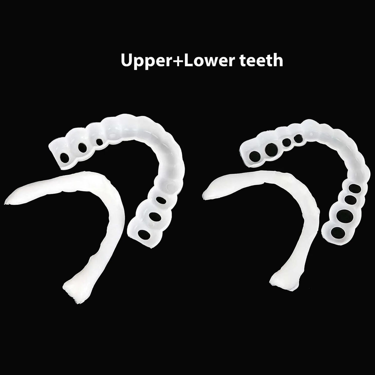 Snap-On Upper and Lower Dental Veneers Teeth Cover Set for Adults
