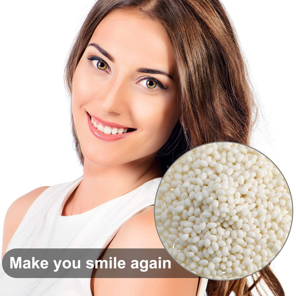 Tooth Repair Kit Moldable Beads for Temporary Dental Fixes - 100g, White