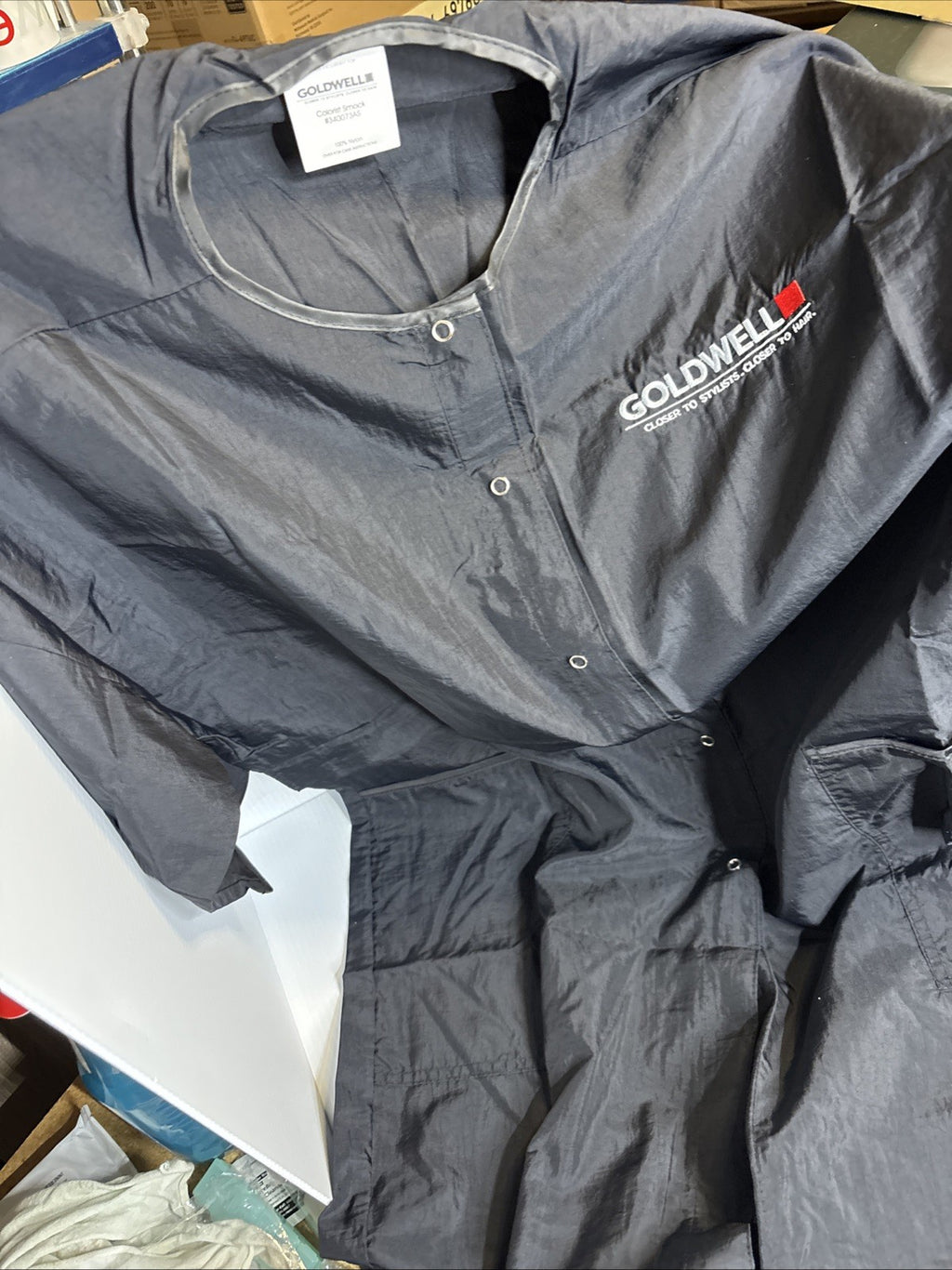 Professional Black Colorist Smock for Hair Styling #340073AS