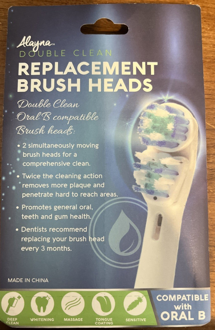 8 Pack Replacement Toothbrush Heads for Oral B Double Clean - Compatible with Dual Action Brushes