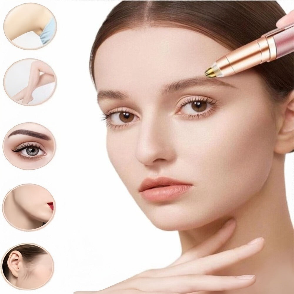 Women's Facial Hair Remover & Eyebrow Trimmer - Electric Epilator with LED Light