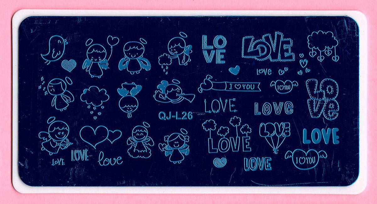Valentine's Day Nail Art Stamping Plate Set - Multiple Designs for DIY & Professional Use