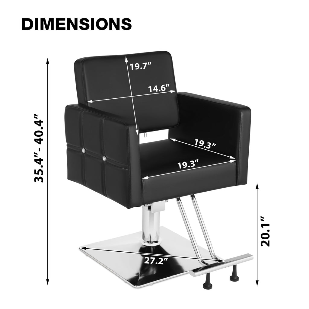 Classic Black Hydraulic Barber Chair for Salon & Spa Hair Styling