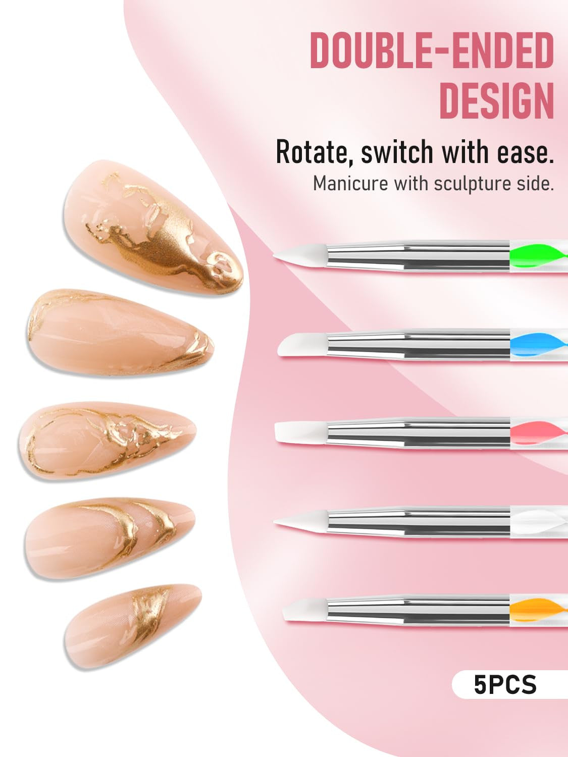 Professional 223-in-1 Nail Art Tool Set with Brushes, Sponges & Accessories