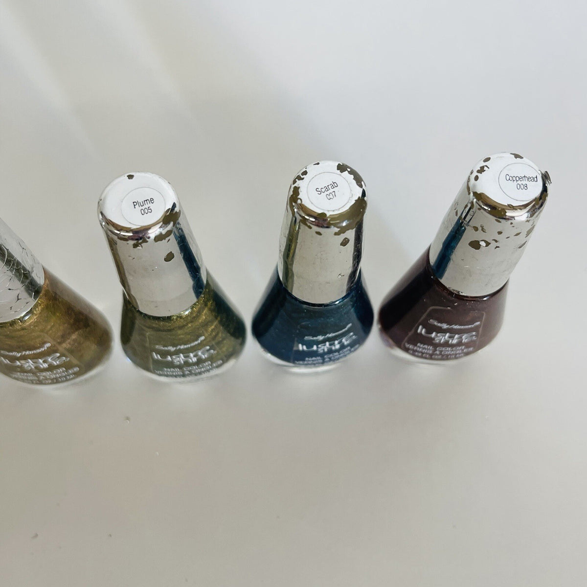 Set of 6 Shiny Nail Polishes - Assorted Colors, Lustre Finish