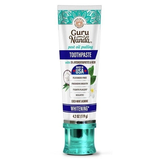 GuruNanda Whitening Toothpaste with Neem & Hydroxyapatite - 4.2 Oz