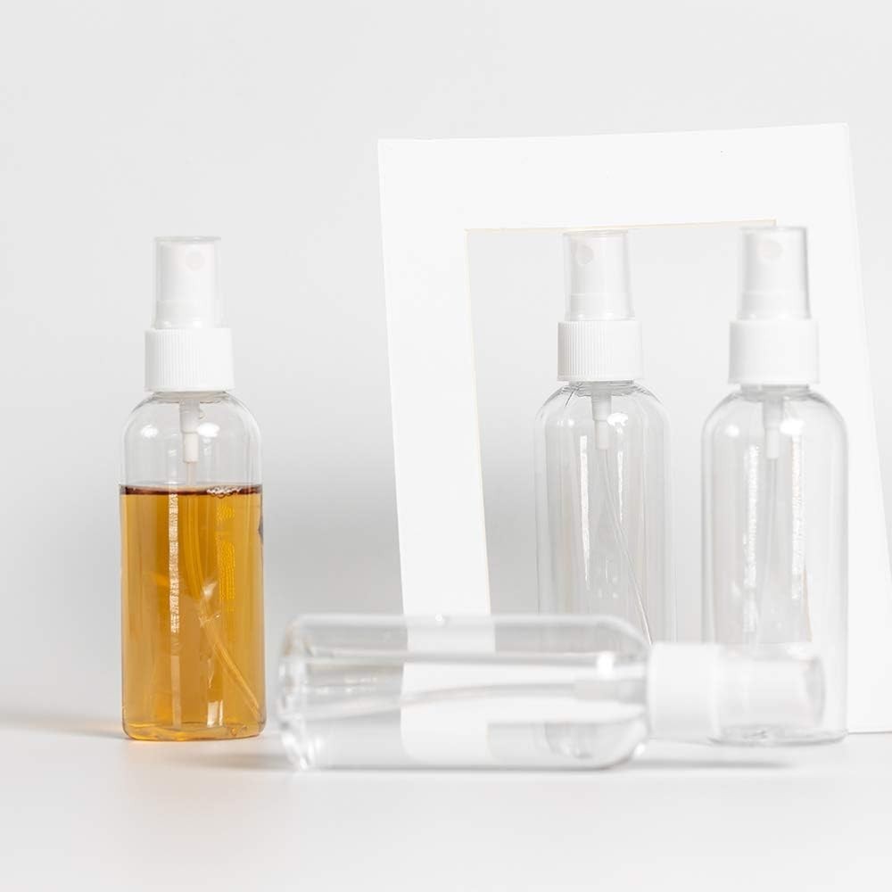 Refillable Travel Spray Bottles Set - 3 Pack, 80ml Clear Reusable Containers