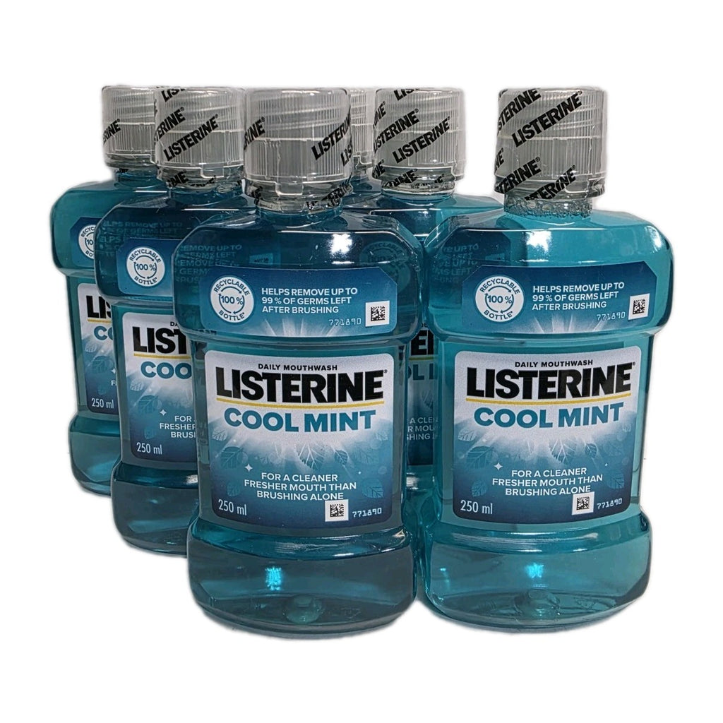 Pack of 6 Mint Mouthwash Bottles - 250ml | Fresh Breath Oral Care