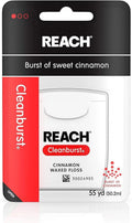 Dental Floss Waxed Cinnamon Flavor 55 Yards 6 Pack - Deep Clean & Fresh Breath