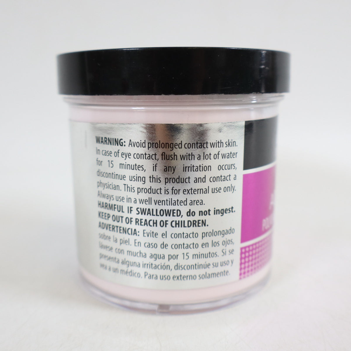 Pink Acrylic Powder 4 oz for Nail Art - Made in USA