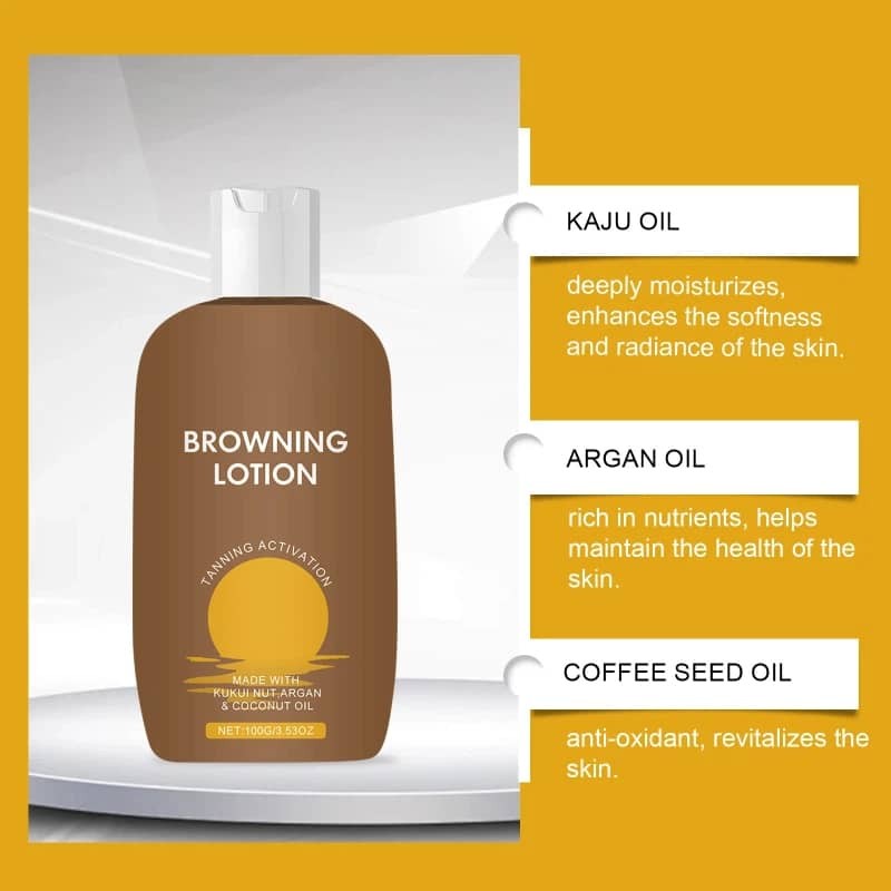 Deep Moisturizing Herbal Skin Tanning Lotion 100g for Face & Body