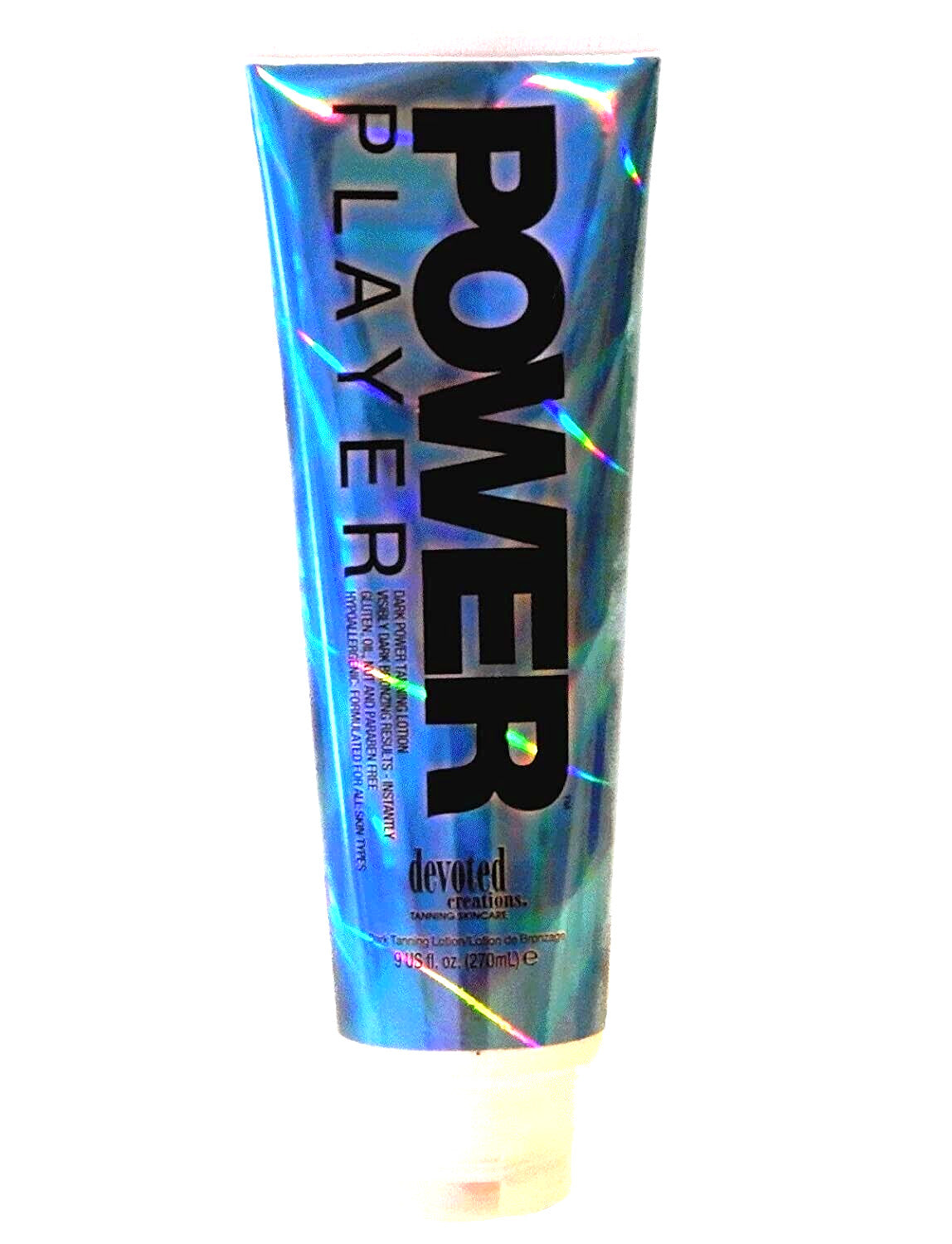Devoted Creations Power Player Bronzing Tanning Bed Lotion 9 oz - Dark, Hydrating, Paraben-Free
