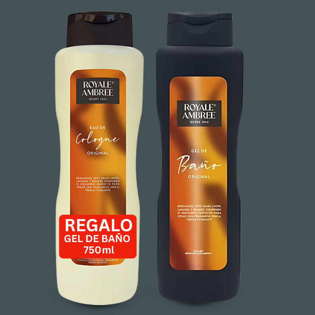 Men's Shower Gel and Cologne Set - Royale Ambree 750ml Fresh Fragrance