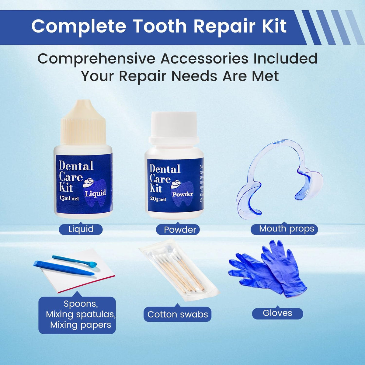 Dental Repair Kit with Zinc Oxide Eugenol - Tooth Filling & Cavity Filler