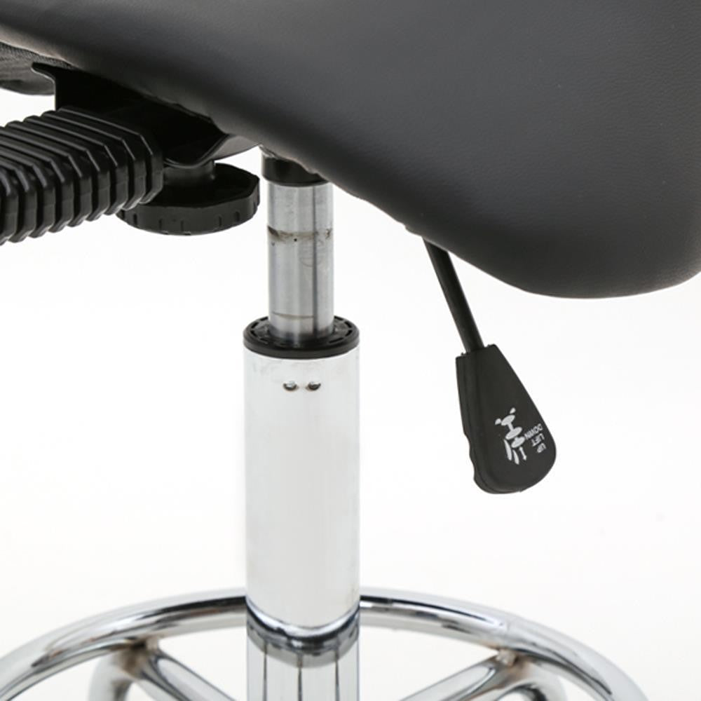 Adjustable Hydraulic Rolling Swivel Salon Stool with Back Support and Foot Rest